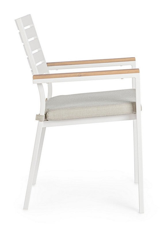 Sedia in alluminio impilabile bianco YK11 BELMAR - Bizzotto