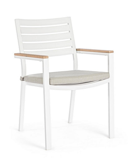 Sedia in alluminio impilabile bianco YK11 BELMAR - Bizzotto