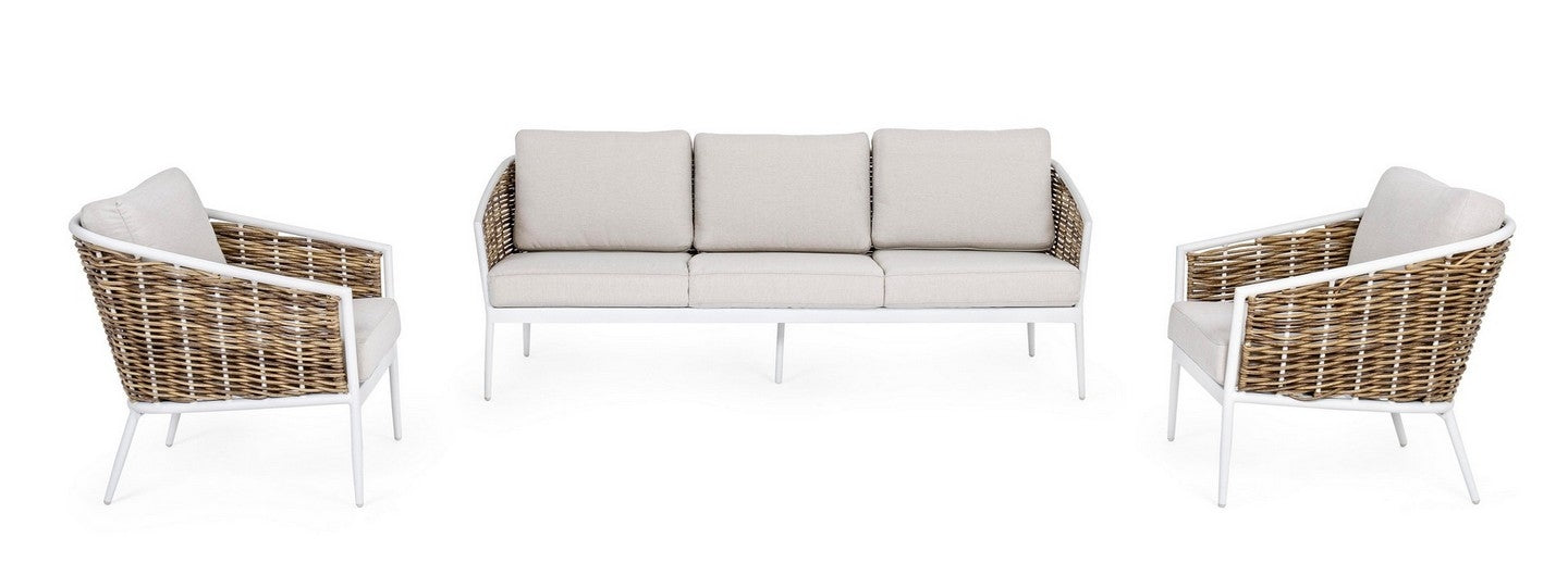 Salotto in fibra sintetica bianco yk11 MARIBELA - Bizzotto