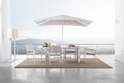 Tavolo allungabile in alluminio 160-240x100 antracite YK13 BELMAR - Bizzotto
