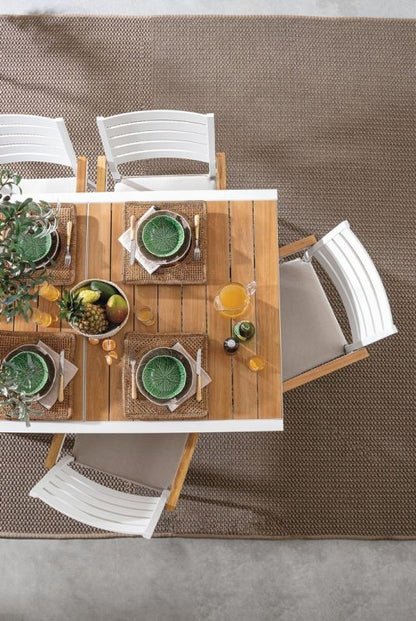 Tavolo allungabile in alluminio 160-240x100 antracite YK13 BELMAR - Bizzotto