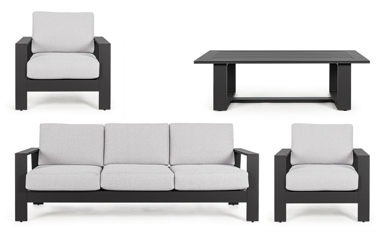 Salotto in alluminio antracite YK13 BALTIC - Bizzotto