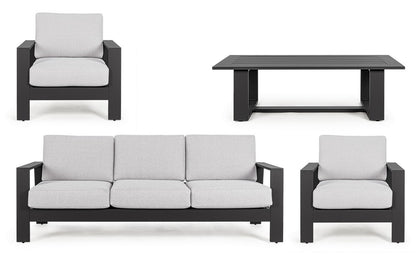 Salotto in alluminio antracite YK13 BALTIC - Bizzotto