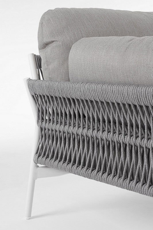 Divano 2 posti in alluminio bianco QS20/GRAPHITE PARDIS - Bizzotto