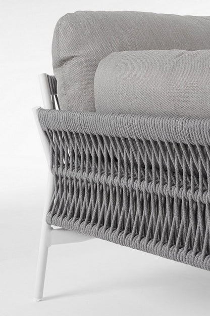 Divano 2 posti in alluminio bianco QS20/GRAPHITE PARDIS - Bizzotto