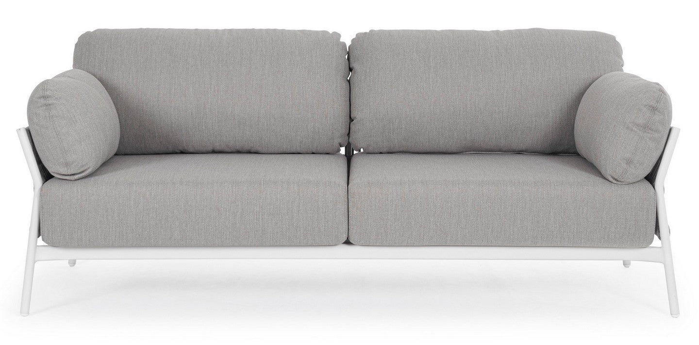 Divano 2 posti in alluminio bianco QS20/GRAPHITE PARDIS - Bizzotto