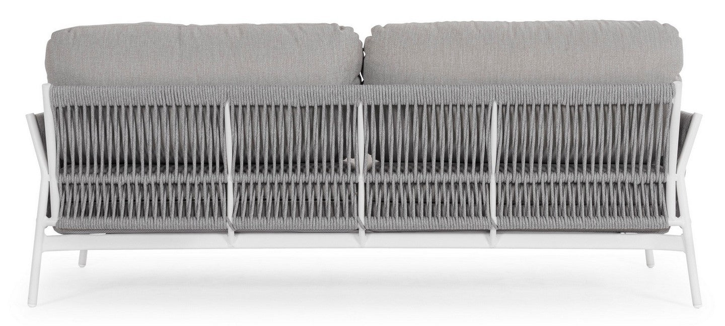Divano 2 posti in alluminio bianco QS20/GRAPHITE PARDIS - Bizzotto