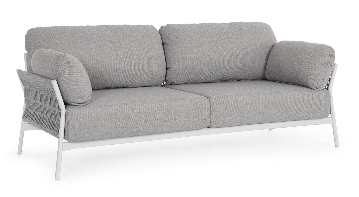 Divano 2 posti in alluminio bianco QS20/GRAPHITE PARDIS - Bizzotto