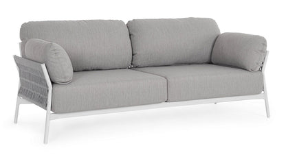Divano 2 posti in alluminio bianco QS20/GRAPHITE PARDIS - Bizzotto