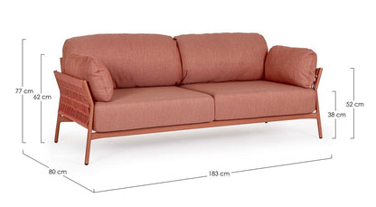 Divano 2 posti in alluminio Sierra QS21 PARDIS - Bizzotto