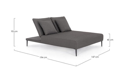 Lettino doppio C-C VIPER - Bizzotto