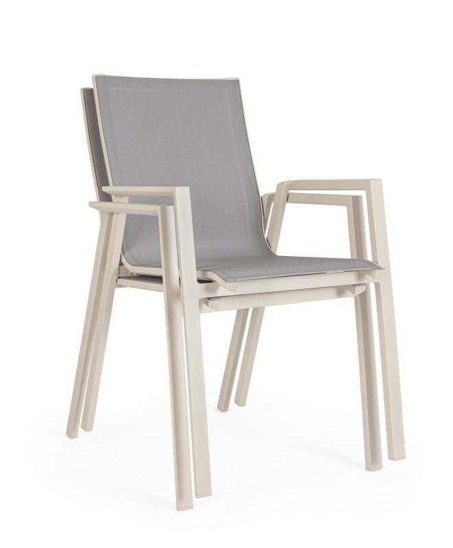 Sedia in alluminio impilabile KRION - Bizzotto