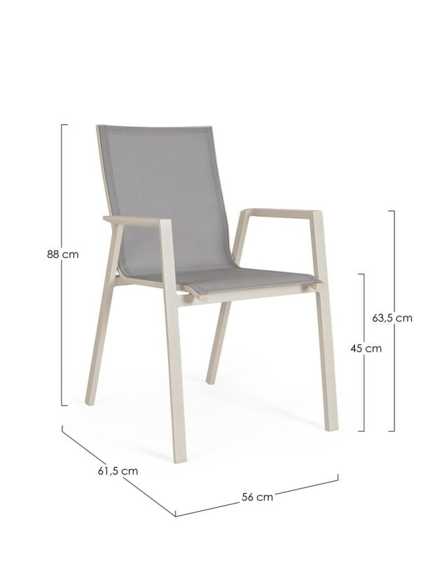 Sedia in alluminio impilabile KRION - Bizzotto