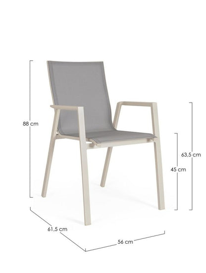 Sedia in alluminio impilabile KRION - Bizzotto