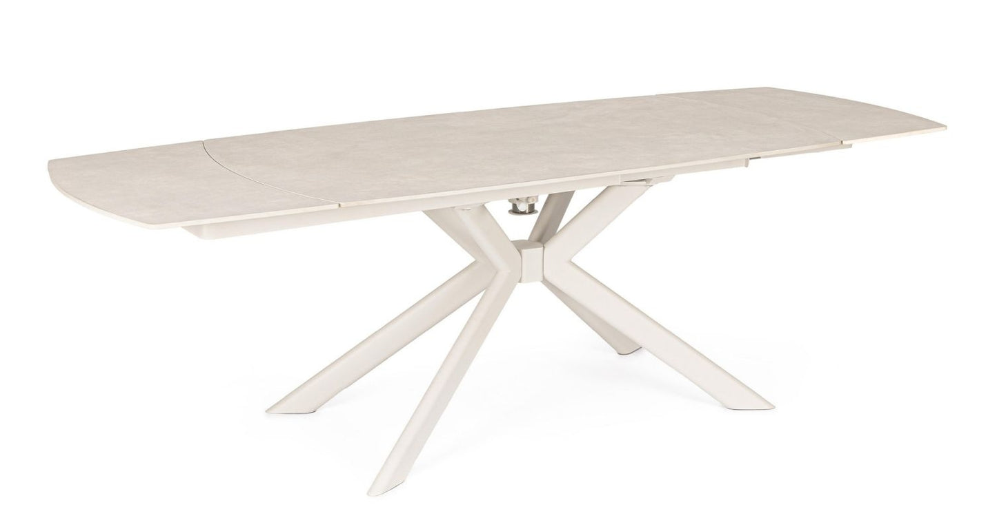 Tavolo allungabile JANIKA 160/240x90 Crema/Luna - Bizzotto
