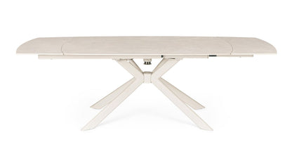 Tavolo allungabile JANIKA 160/240x90 Crema/Luna - Bizzotto