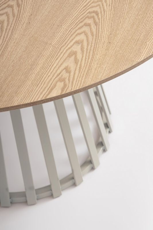 Tavolo CILLIAN D120 base warm grey/nero - Bizzotto