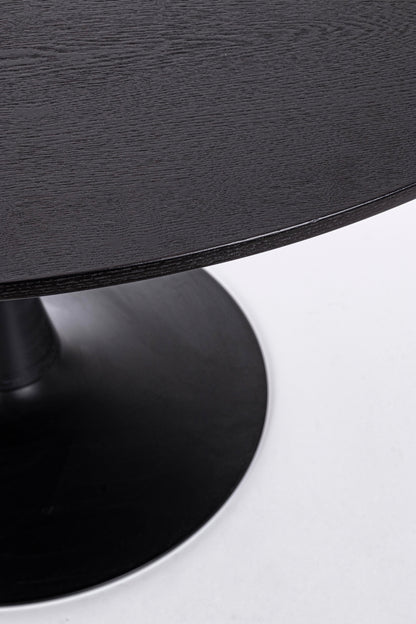 Tavolo BLOOM D120 Bianco/Nero/Veneer - Bizzotto