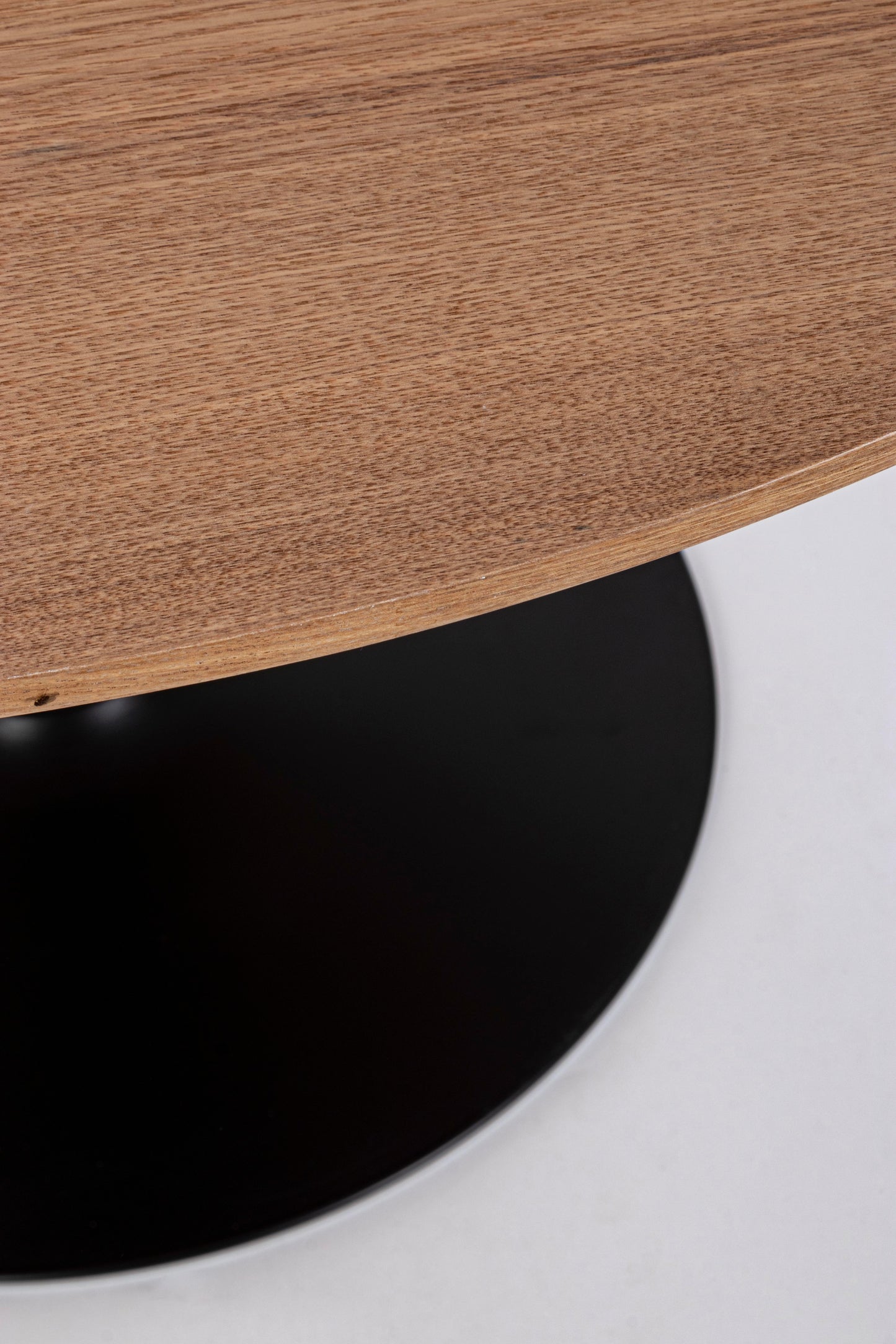 Tavolo BLOOM D120 Bianco/Nero/Veneer - Bizzotto