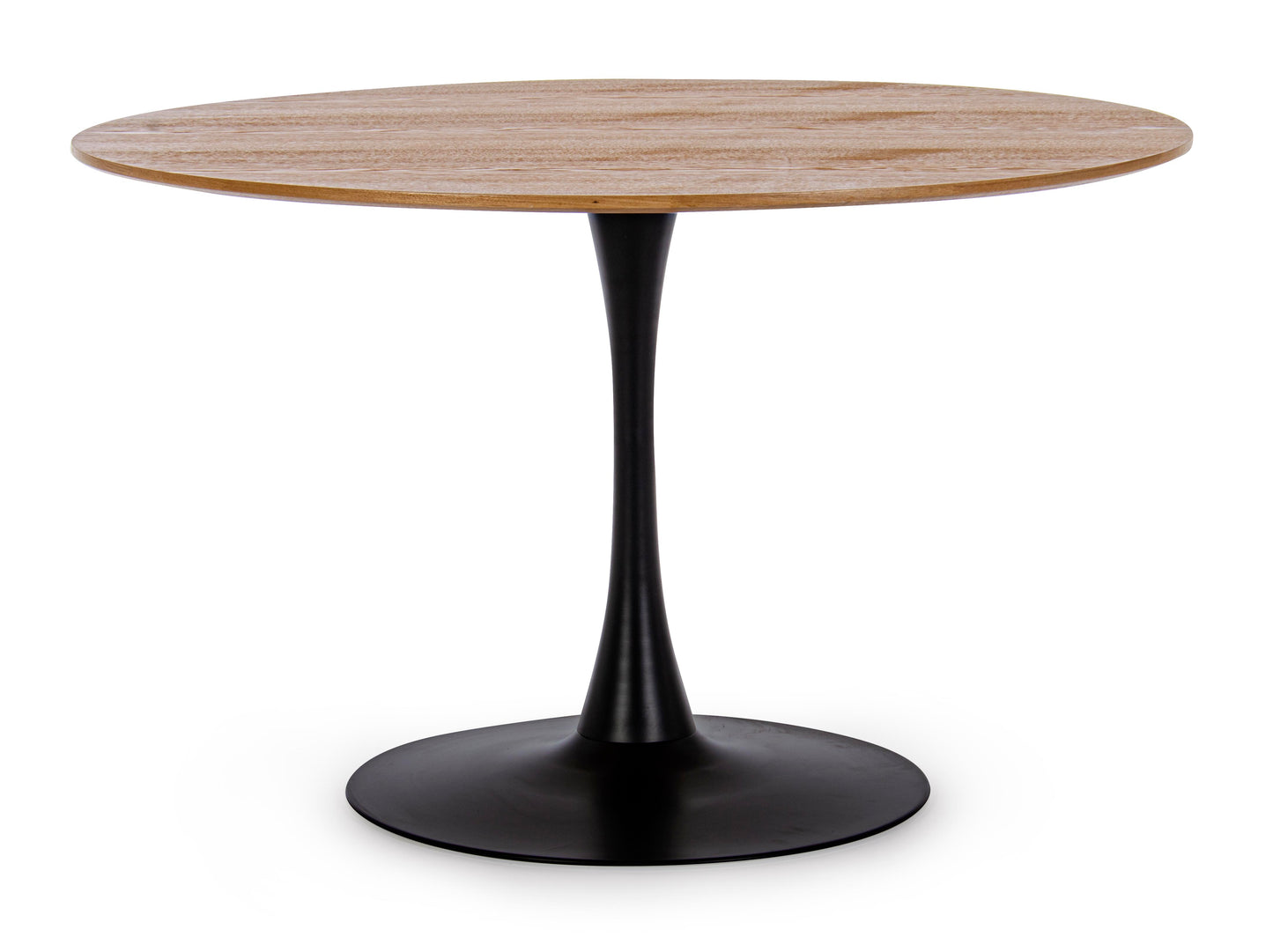 Tavolo BLOOM D120 Bianco/Nero/Veneer - Bizzotto