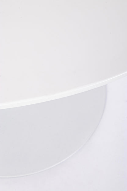 Tavolo BLOOM D120 Bianco/Nero/Veneer - Bizzotto