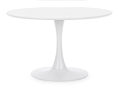 Tavolo BLOOM D120 Bianco/Nero/Veneer - Bizzotto