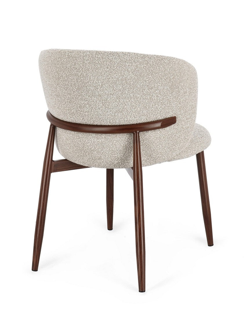Sedia AMALIA Beige/Terracotta - Bizzotto