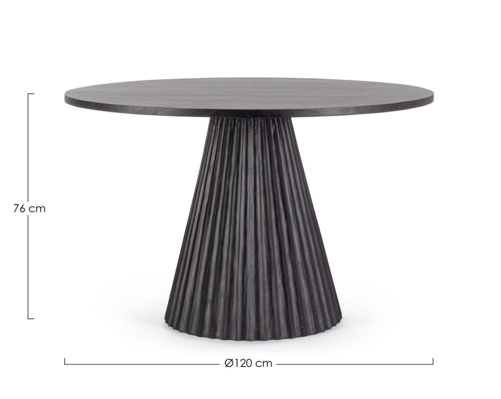 Tavolo ORISSA D120 Nero - Bizzotto