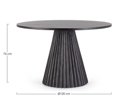 Tavolo ORISSA D120 Nero - Bizzotto