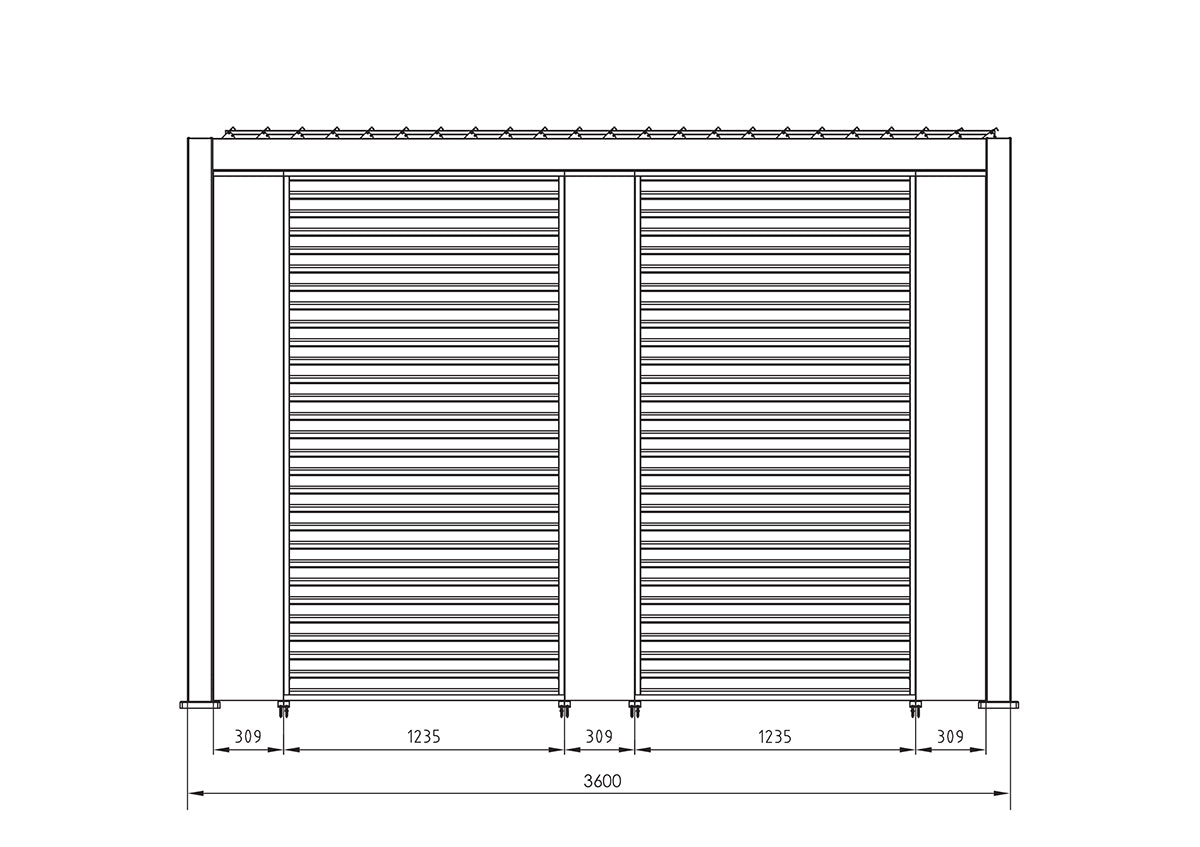 Pergola OCEAN 3.6X6 bianco - BIZZOTTO