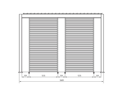Pergola OCEAN 3.6X6 bianco - BIZZOTTO