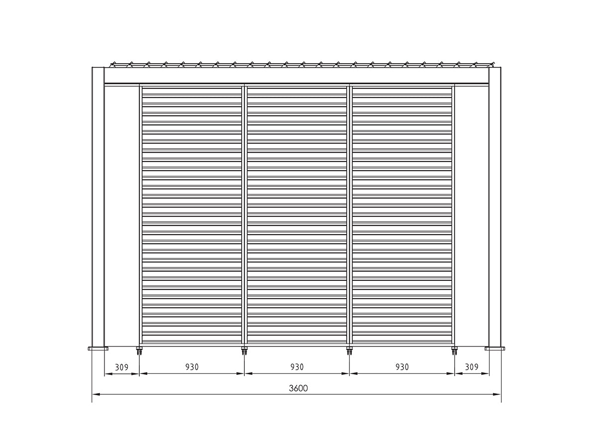 Pergola OCEAN 3.6X6 bianco - BIZZOTTO
