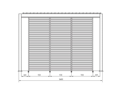 Pergola OCEAN 3.6X6 bianco - BIZZOTTO