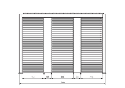 Pergola OCEAN 3.6X6 bianco - BIZZOTTO