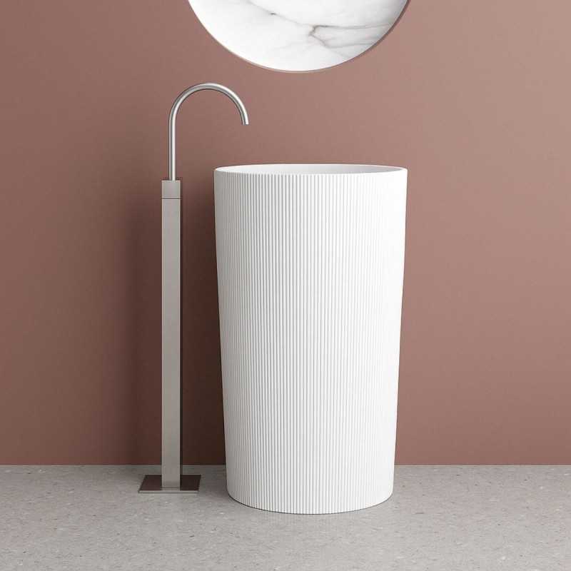 Lavabo MIDWAY freestanding art stone plissé - Lullaby
