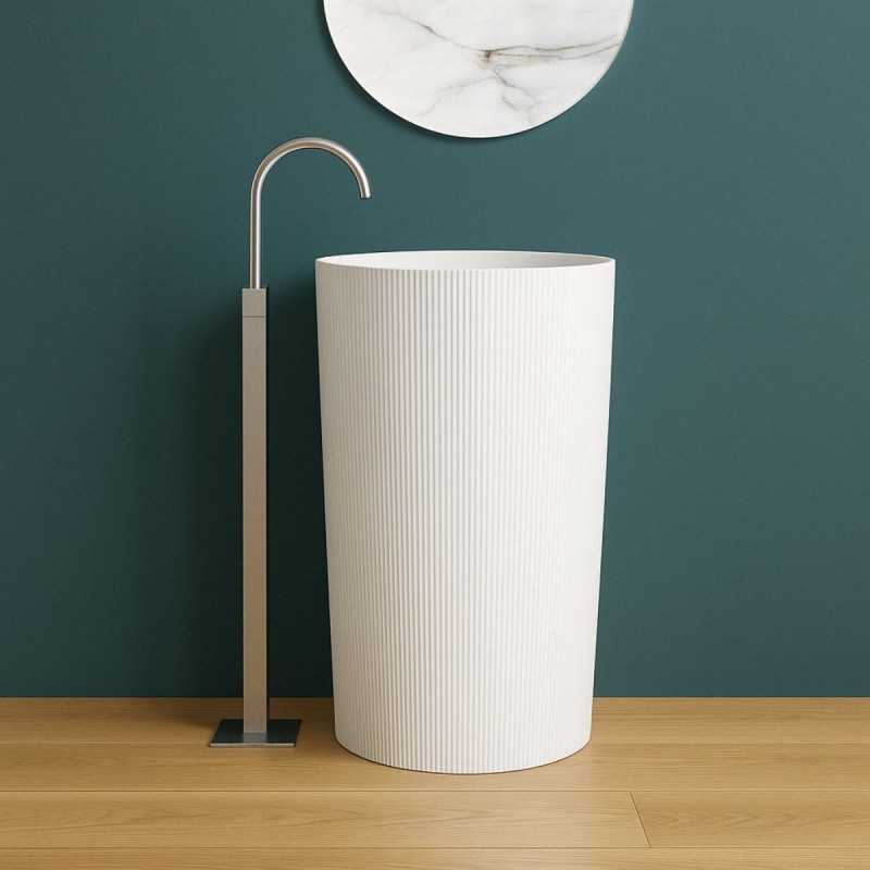 Lavabo MIDWAY freestanding art stone plissé - Lullaby