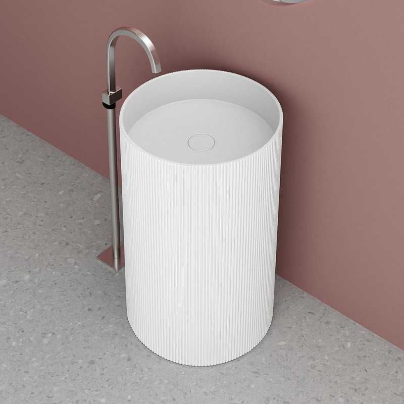 Lavabo MIDWAY freestanding art stone plissé - Lullaby