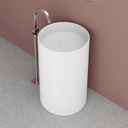 Lavabo MIDWAY freestanding art stone plissé - Lullaby