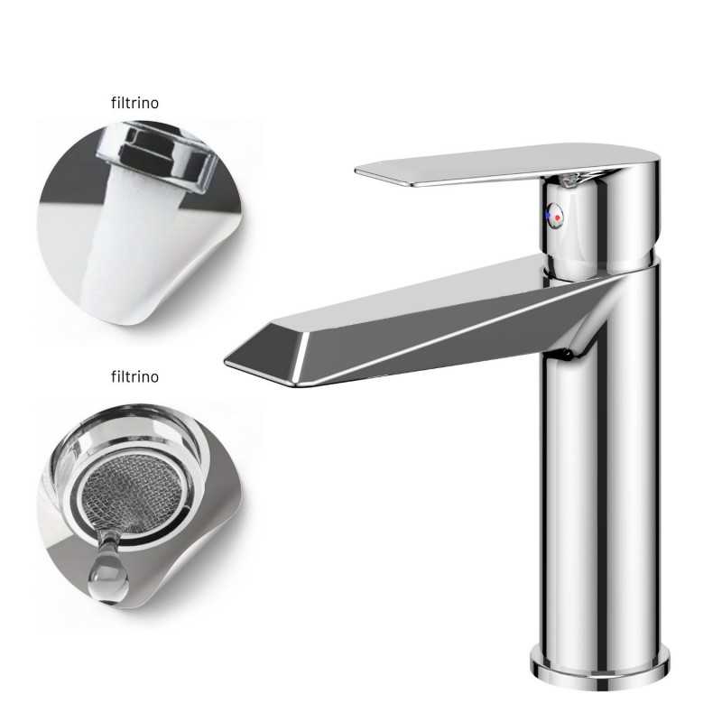 Miscelatore monocomando lavabo DIAMOND cromo/nero/oro - M Rubinetteria