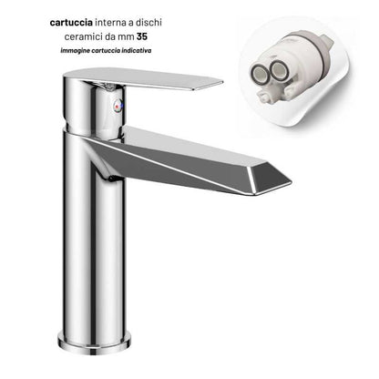 Miscelatore monocomando lavabo DIAMOND cromo/nero/oro - M Rubinetteria