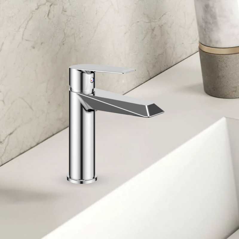 Miscelatore monocomando lavabo DIAMOND cromo/nero/oro - M Rubinetteria