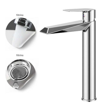 Miscelatore monocomando lavabo canna alta DIAMOND cromo/nero/oro - MORINI  Rubinetteria