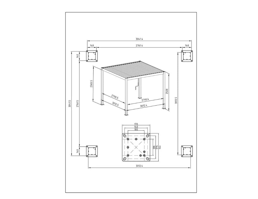 Pergola OCEAN 3X4 natural-seta - BIZZOTTO