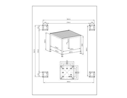 Pergola OCEAN 3X4 natural-seta - BIZZOTTO