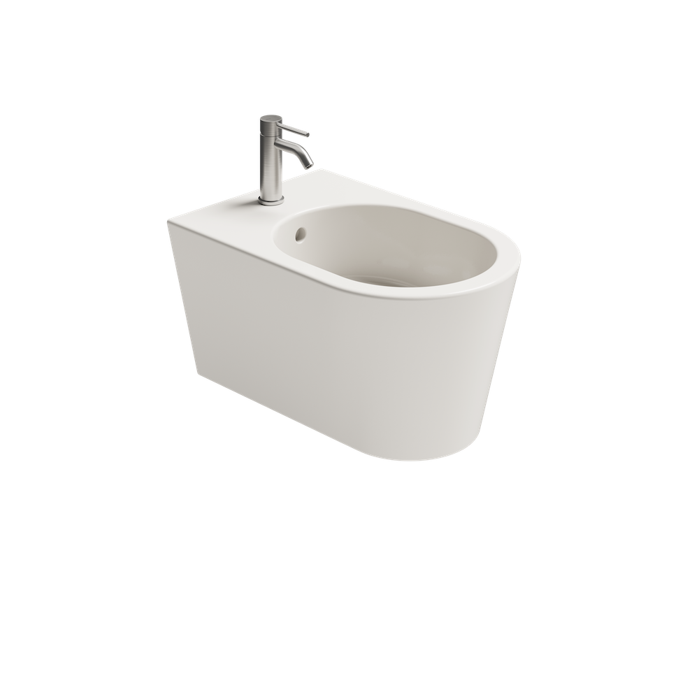 Bidet sospeso HIDE ROUND monoforo in ceramica - Ceramica ALICE