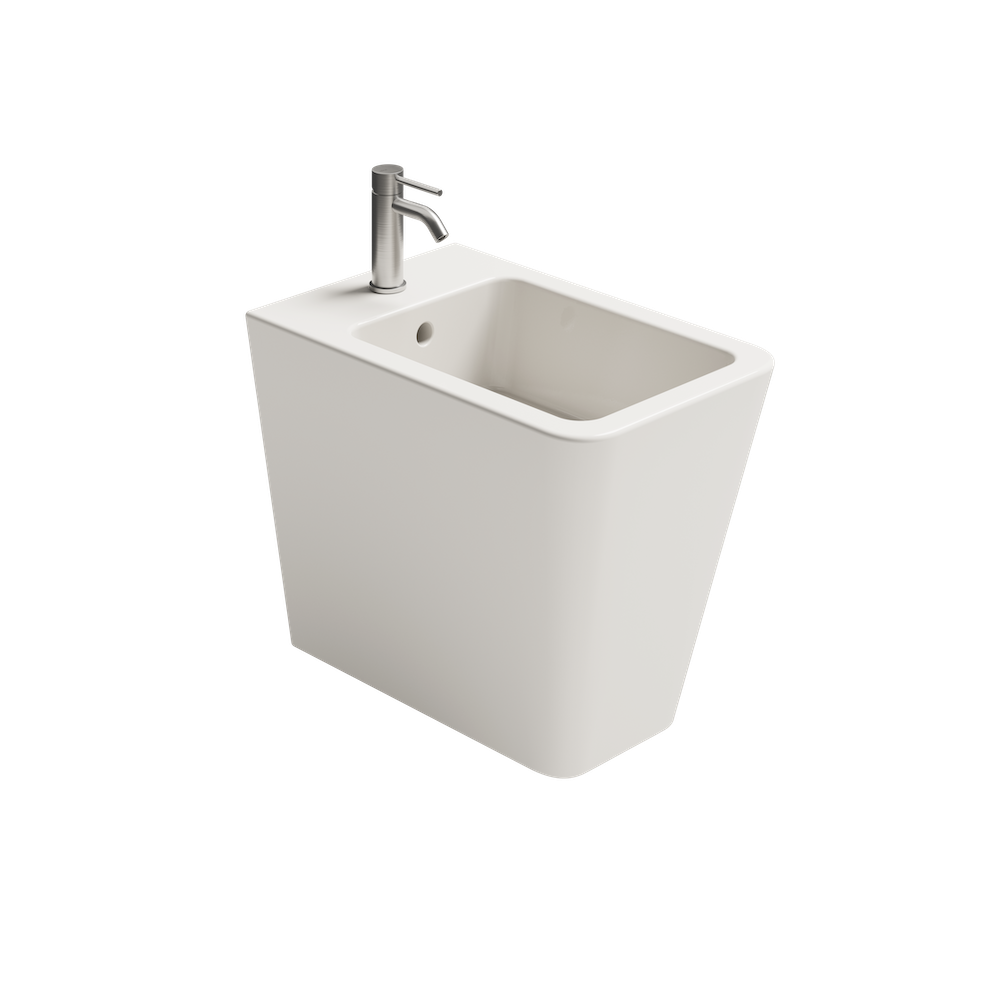 Bidet HIDE SQUARE a terra monoforo in ceramica - Ceramica ALICE