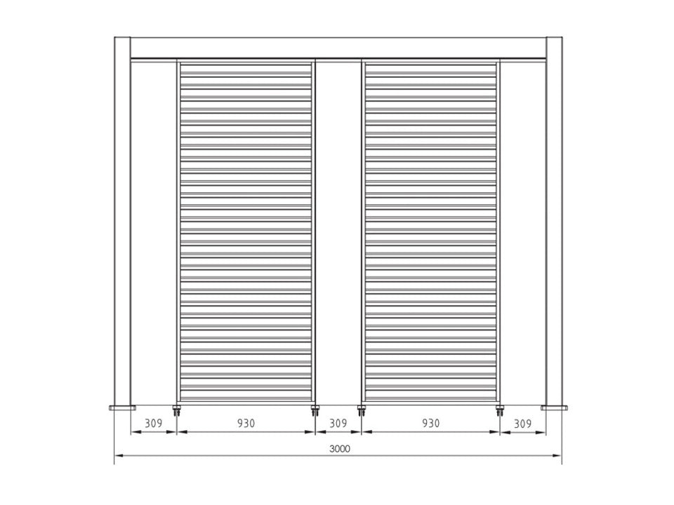 Pergola OCEAN 3.6X6 natural-antracite - BIZZOTTO