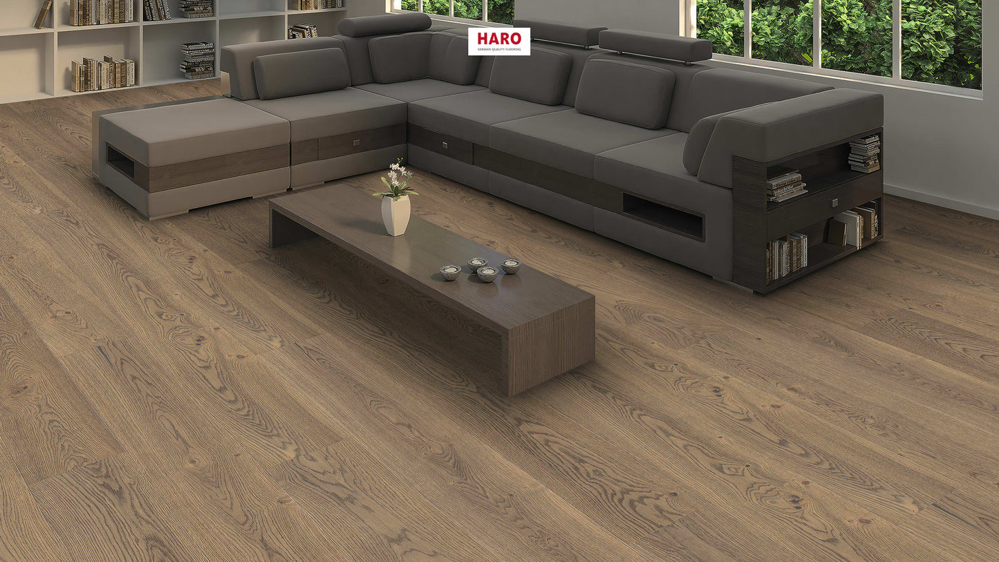Parquet Plancia Plaza 240 Rovere Grigio Tabacco - Haro