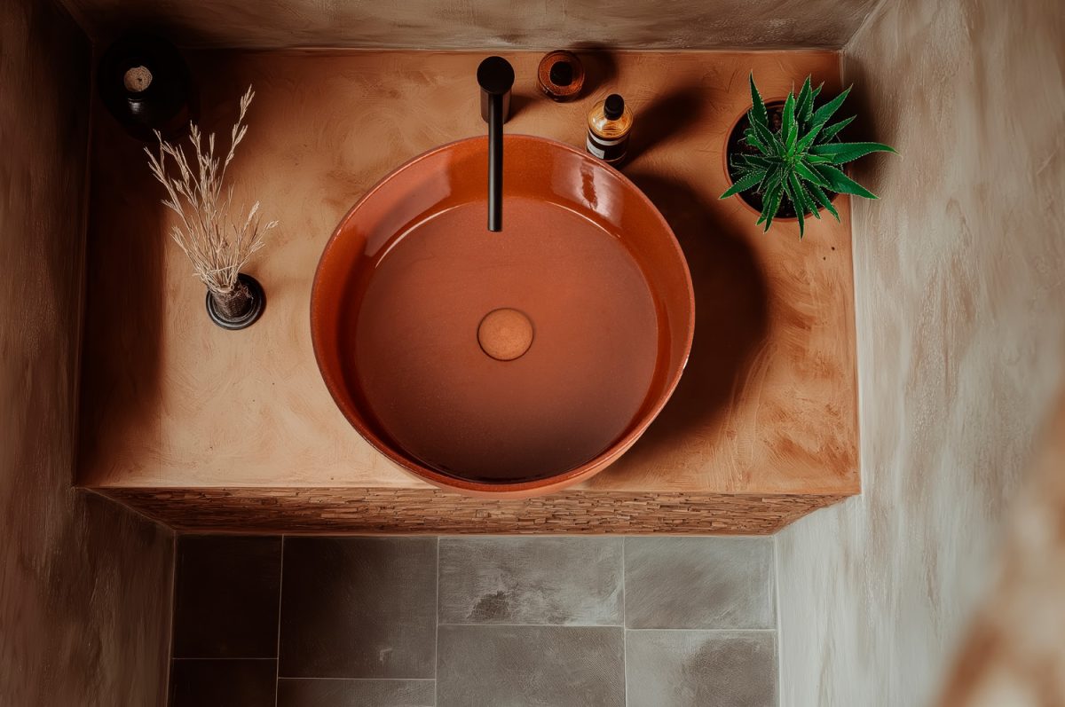 Lavabo in terracotta Index Red Bianco/Nero/Rosso/Verde - Cipì