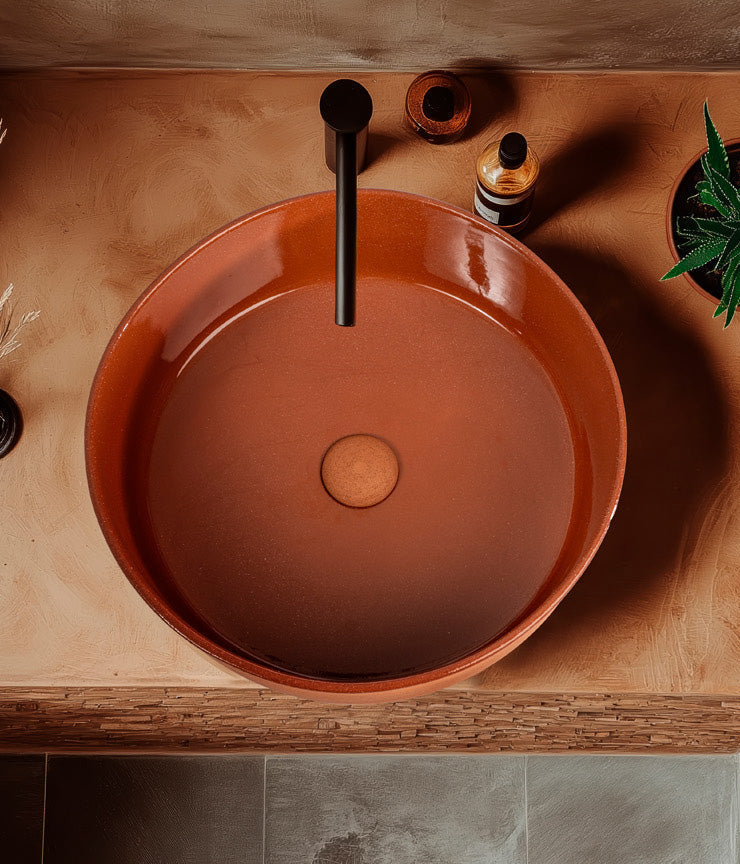 Lavabo in terracotta Index Red Bianco/Nero/Rosso/Verde - Cipì